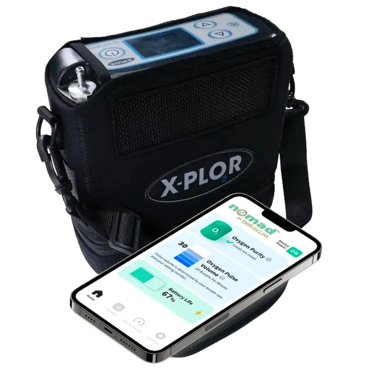 Travel portable oxygen concentrator